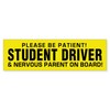 CafePress Student Driver and Parent (Bumper) 10"x3" Rectangle Vinyl Bumper