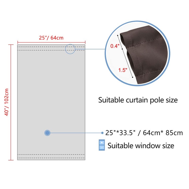 PiccoCasa Blackout French Door Curtain Panel - Blackout Door Curtain