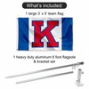 Kansas KU Jayhawks Big K Flag with Pole and Bracket