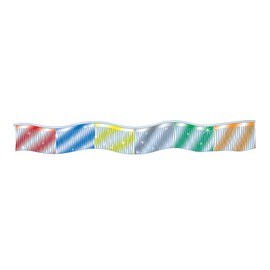 Generic Multi-Color Metallic Streamers for Car Dealerships - 60' Long Streamers for Auto Dealers with Two 3' Ties - 12"" x 3/4"" Strips - Colors Alternate Every 18"" - Pack of 1