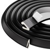 V Shape Foam Weather Stripping Door Seal Strip 2Pcs×26ft Black,