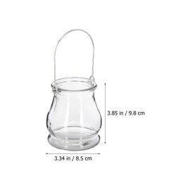 4pcs Hanging Glass Candle Holder: Clear Tealight Candle Holder Glass Votive Candle Holders Tea Light Holders Hanging Air Plant Holder for Table Centerpieces Christmasthanksgiving Party Table Decor