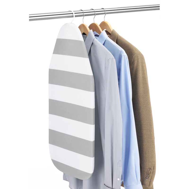 Whitmor Tabletop Ironing Board, Grey/White Striped Cover