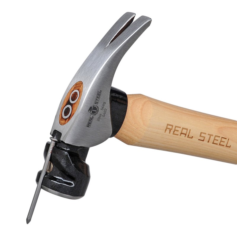 REAL STEEL 0402 Hickory Magnetic Head Rip Claw Hammer, 20