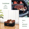 Lealchum Dog Car Seat for Medium/Large Dogs,2 Clip-On Safety Leashs