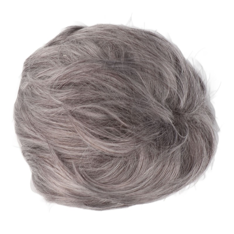Men Gray Short Wig Heat Resistant Synthetic Multipurpose Adjustable Layered