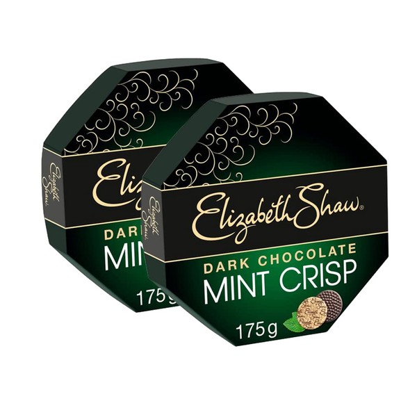 Elizabeth Shaw Dark Chocolate Mint Crisps | Pack of 2 x 175g
