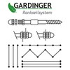 Gardinger Trellis Cable System Galvanised Steel Complete Set with 6