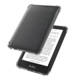 LaoShuSheng Slim Clear Case for 6" Kobo Clara HD eReader (2018 Released,Model N249) - Ultra-Thin Lightweight Transparent Flexible Soft Back Cover (Clear)