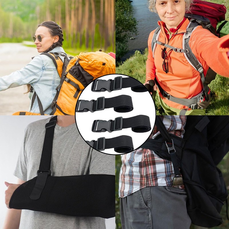 4 Pcs Adjustable Fanny Pack Extender Strap Release Backpack Sternum