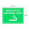 eSplanade Designated Smoking Area Sign Decal Sticker - Easy to