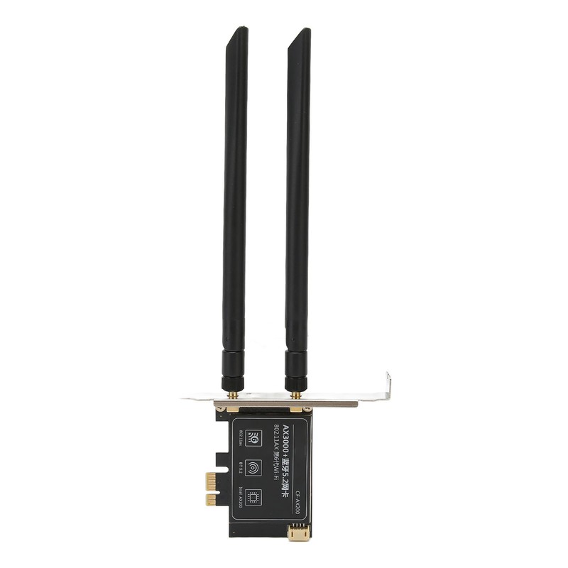 WiFi 6 PCIe Card AX3000Mbps 2.4GHz 5GHz Dual Antenna BT5.2