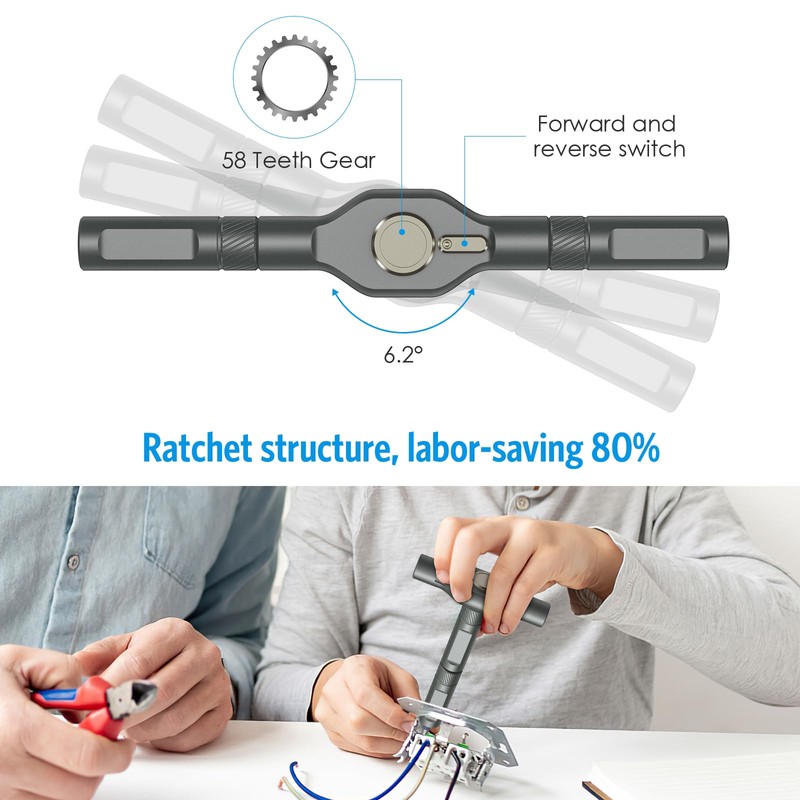 AMIR 42 in 1 Magnetic Screwdriver Set, Ratchet Handle Screwdriver
