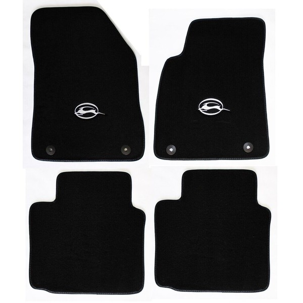 AMi NEW! BLACK Floor Mats 2014-2018 Chevy Impala Embroidered Running