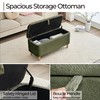 Boucle Storage Ottoman Bench for Bedroom end of Bed, Sherpa