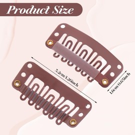 Pack of 30 Hair Extensions Clips, Ymapinc U Shape Wig Clip, Metal Hair Extension Clips, Wigs Accessories Tools for DIY Wigs, Hair Extensions, Black, Light Brown, Beige