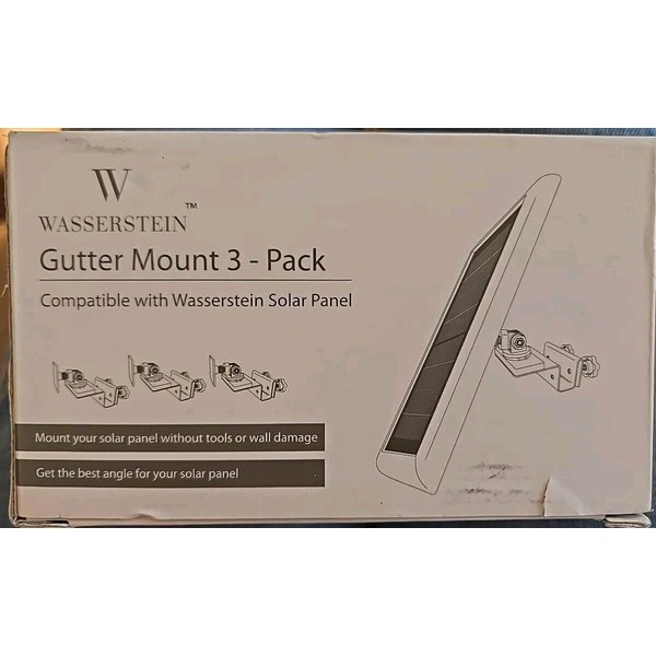 Wasserstein Security Gutter Mount for Ring Arlo Blink Reolink Solar
