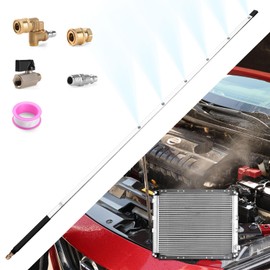 40 Inch Pressure Washer Wand for Car Radiator Cleaning Tools, Dual-Use Radiator Cleaner Wands for Pressure Washer & Pressure Air Pump Flush Car Truck Radiator Power Washer Wand with 6 Nozzle Tips