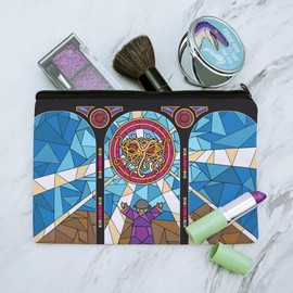 Flying Spaghetti Monster Stained Glass Makeup Cosmetic Bag Organizer Pouch