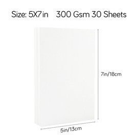 Watercolor Paper Bulk 140lb/300gsm 5x7 inches 30 Sheets Painting Paper Art Supplies for Adults Sketch Pad Water Color Paper Back to School Gifts for Students Back to School Stuff First Day of School