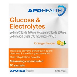 Apohealth Glucose & Electrolytes Oral Rehydration Powder Sachets X 10