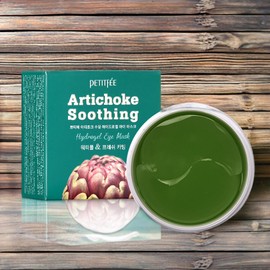 Petitfee Eye Area Treatment, Eye Area Wrinkle Improvement, Artichoke Soothing Hydrogel Eye Patches, 3 Pieces, 60 Pieces / 쁘띠페 눈가 주름 눈가 트리트먼트 눈가 주름 개선 아티초크 수딩 하이드로겔 아이 패치 3개 60개입