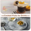 sourcing map 5 Pcs Stainless Steel Cocktail Picks, 4.4 Inch