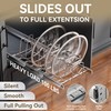 STORKING Slide Out Pot Lid Organizer Under Cabinet, Wire Dividers