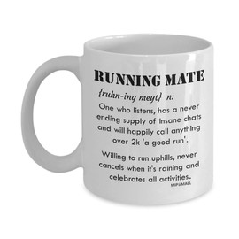 MIPOMALL Running Mugs for Women Men Best Friends, Birthday Gifts for him her, Christmas Presents Gifts, Running Mate, MG0015