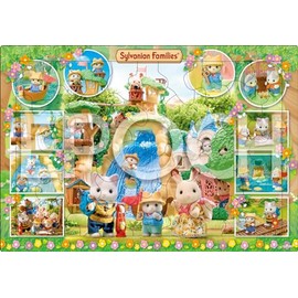 EPOCH EPOCH Sylvanian Families Secret Forest Big Waterfall 46 Piece Puzzle for Kids 25-293 ST Mark Certified, Includes Storage Bag, 5+ Years Old Toy