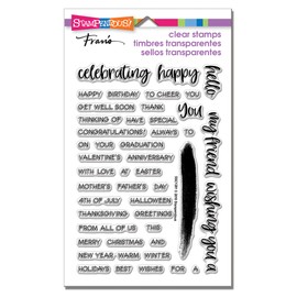 Stampendous Greetings Galore Perfectly Clear Stamp Set