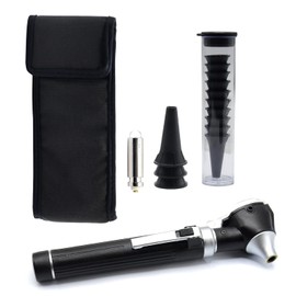 MuskalMed MuskLife Otoscope Set with Extra Disposable Specula Tips, Black