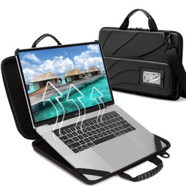 BUG 14.2-15.6 Inch Laptop Case Hard Shell, Protective Laptop Carrying Case with Stand for Heat Dissipation