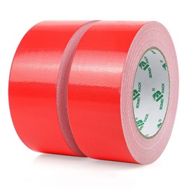 Heavy Duty Red Duct Tape, Multi-Use Easy Tear Gaffer Waterproof Cloth Tape for Repairing, Maintenance and Industrial Use, 1.88 Inch x 32.8 Yards, 9 mil Thick, 2 Roll, BOMEI PACK
