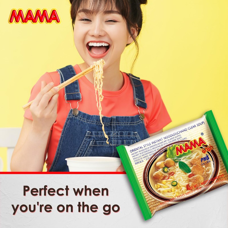 MAMA Noodles Chand Clear Soup Instant Rice Noodles w/Delicious Thai