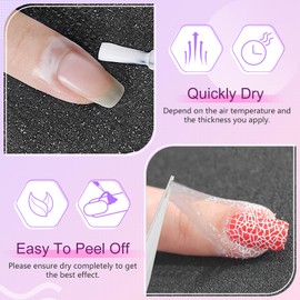 SAVILAND Gel Polish Liquid Latex for Nails: 15ML Nail Latex Peel Off Nail Polish Barrier Cuticle Guard Protector for Fingers Nail Art Liquid Latex with Tweezers Home DIY Nail Art Salon for Women
