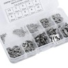 200Pcs 10 Size 304 Stainless Steel E-Clip Retaining Snap Opening