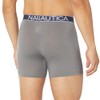 Nautica Men's Bamboo Rayon Spandex 3-pack Boxer Brief, Black/Lead/Alloy, Medium
