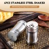 Aswalling 6PCS of Stainless Steel Salt and Pepper with Rotating