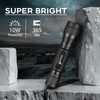 ULTRAFIRE 365nm UV Flashlight, 10W Single Mode Black Light Flashlight,