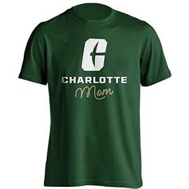 Sport Your Gear UNC Charlotte Forty-Niners Mom Proud Parent Arch Green Large T-Shirt