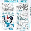 Soaoo 63 Pcs Winter Wall Decals Snowflakes Wall Stickers Removable