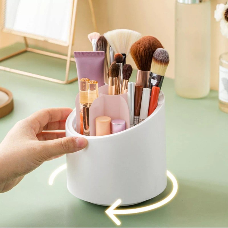Grupo Gomar Soporte Organizador Giratorio 360° De Maquillaje Y Brochas