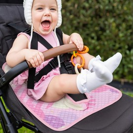 LITTOBEBE Car Seat Potty Training Protector, Waterproof Car Seat Liner with Anti-Slip Backing, Machine Washable Car Seat Cover for Baby Toddler Carseat, Stroller (Pink, 2PC)