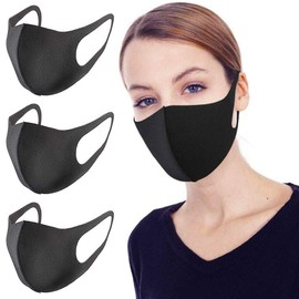 BOOLAVARD 3 x Face Mouth Cover, Fashion Reusable Washable Outdoor Unisex, Anti-Pollution