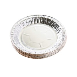 Disposable Paper Plates, Aluminum Plates, 10 Pieces, 7.1 inches (18 cm), Flat Plates