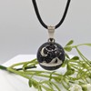 Nature Reflections Moon Over Mountains Caller Necklace (20" Black Cord