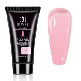 Pink Poly Gel - 30mL Nail Extension Gel - Polygel Hard Gel For Nails - Builder Gel For Nails Thickening Strengthen - Crystal Polygel Nail Gel For Nail Art Design