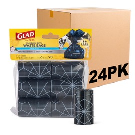 Glad for Pets Extra Large, Heavy Duty Scented Dog Waste Bags Refill Rolls, Fresh Scent | Tear Resistant Doggie Poop Bags for Dogs, 144 rolls, Total 2160 Count