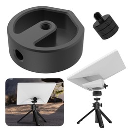 Starlink Mini Tripod Adapter, AIRYSEE Aluminum Alloy Tripod Mount Base Adapter for Starlink Mini Accessories- 1/4"~20 and 3/8"~16 Threaded - Use with Pipe Adapter, Travel Tripod (M01)